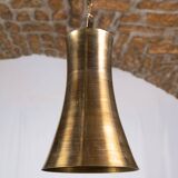 Pair of brass pendants, hourglass shape, 1960s