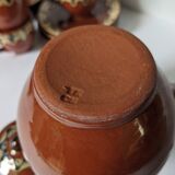 Brown glazed ceramic coffee service