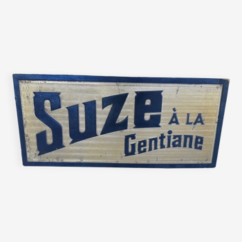 Plaque publicitaire cartonné suze