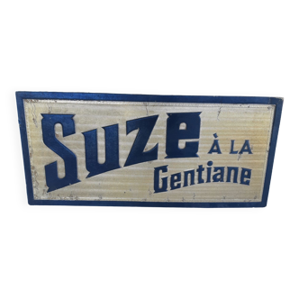 Plaque publicitaire cartonné suze