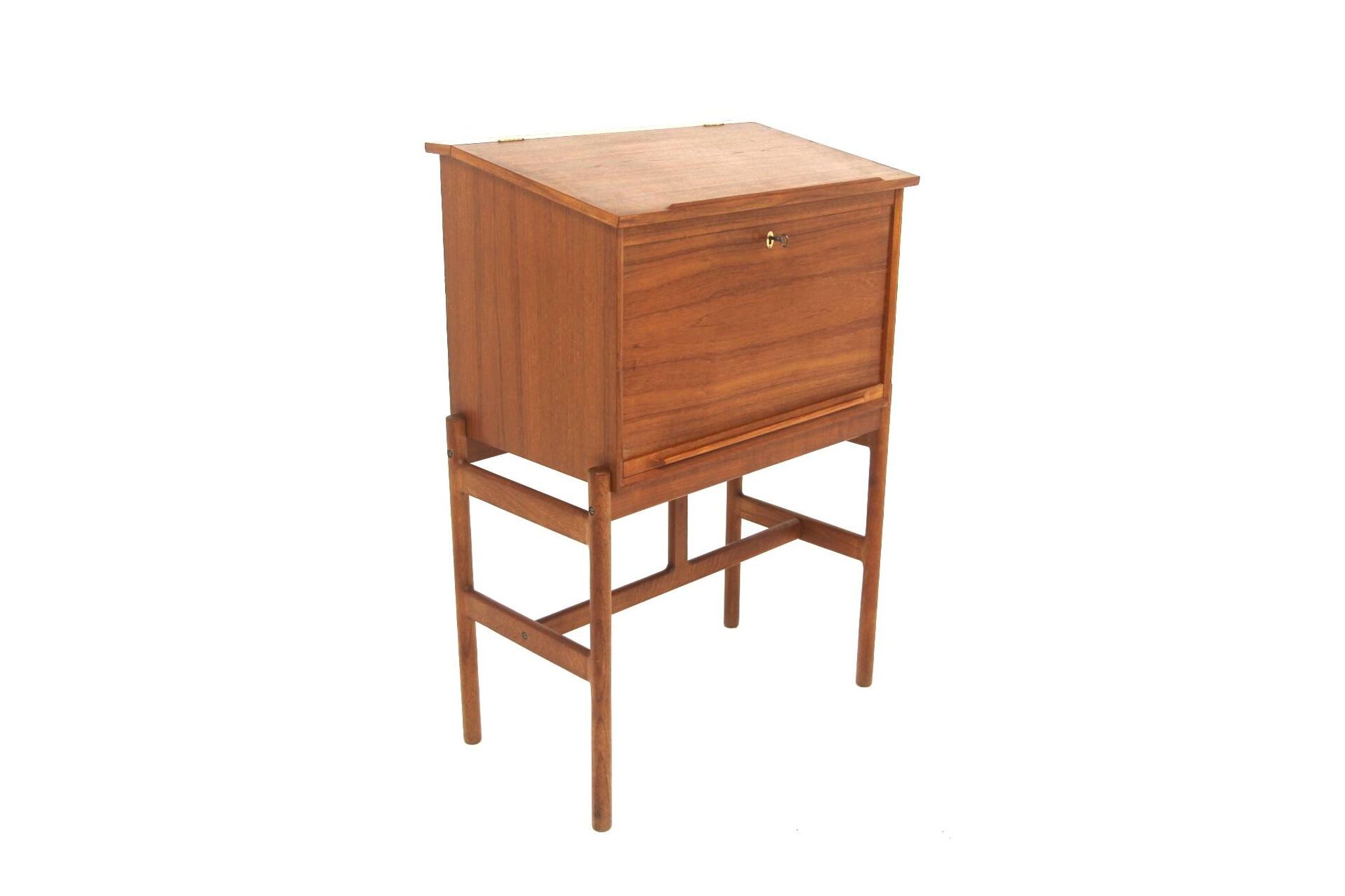 Scandinavian teak secretary "Model 67", Arne Wahl Iversen, Vinde Møbelfabrik, Denmark, 1950