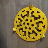 Enamelled metal trifle Yellow Round