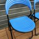 Set of 4 folding metal and plastic chairs