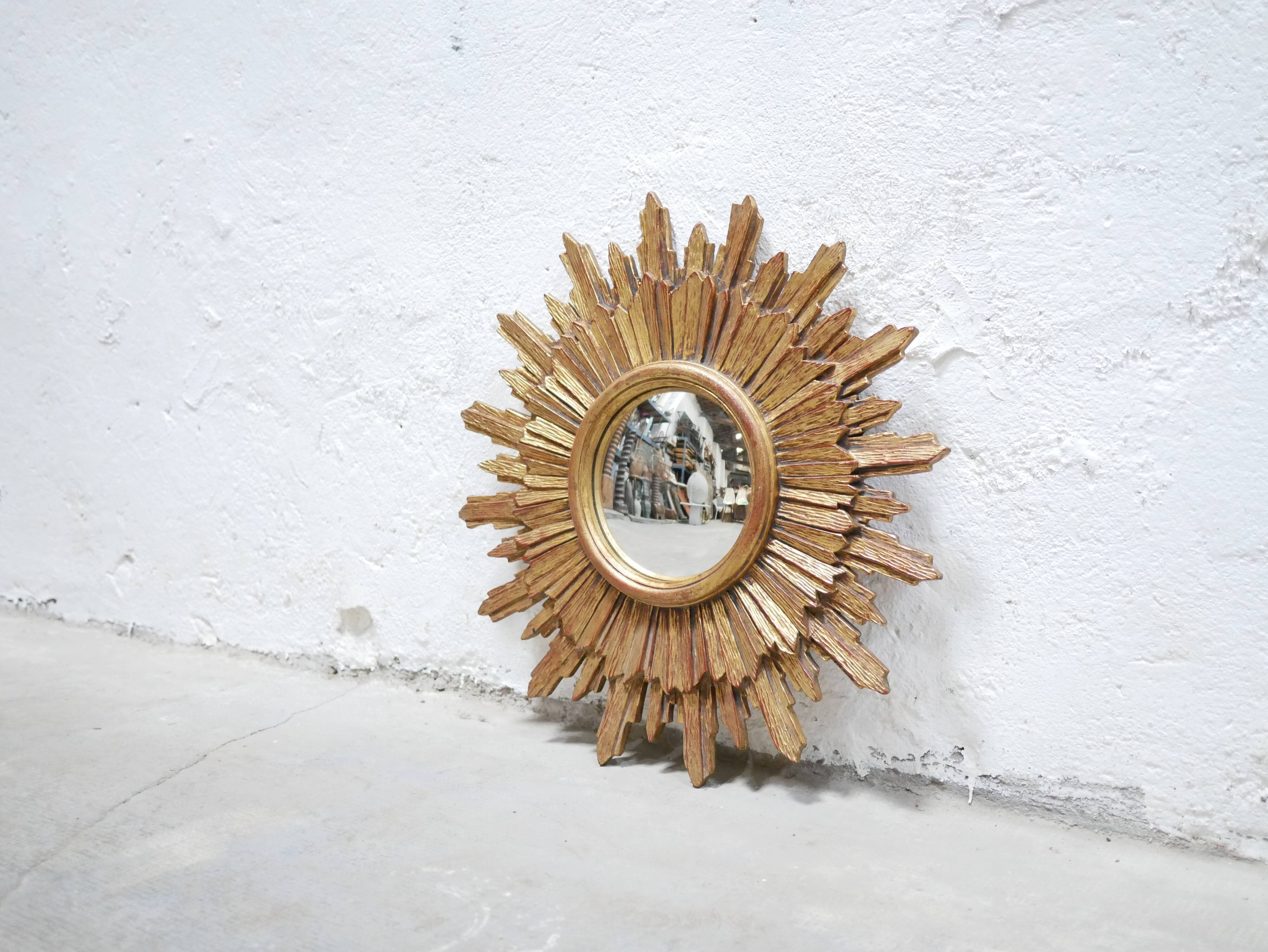Vintage witch's eye sun mirror 53cm x 53cm