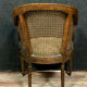 Louis XVI-era office chair in natural wood and 6-strand canning