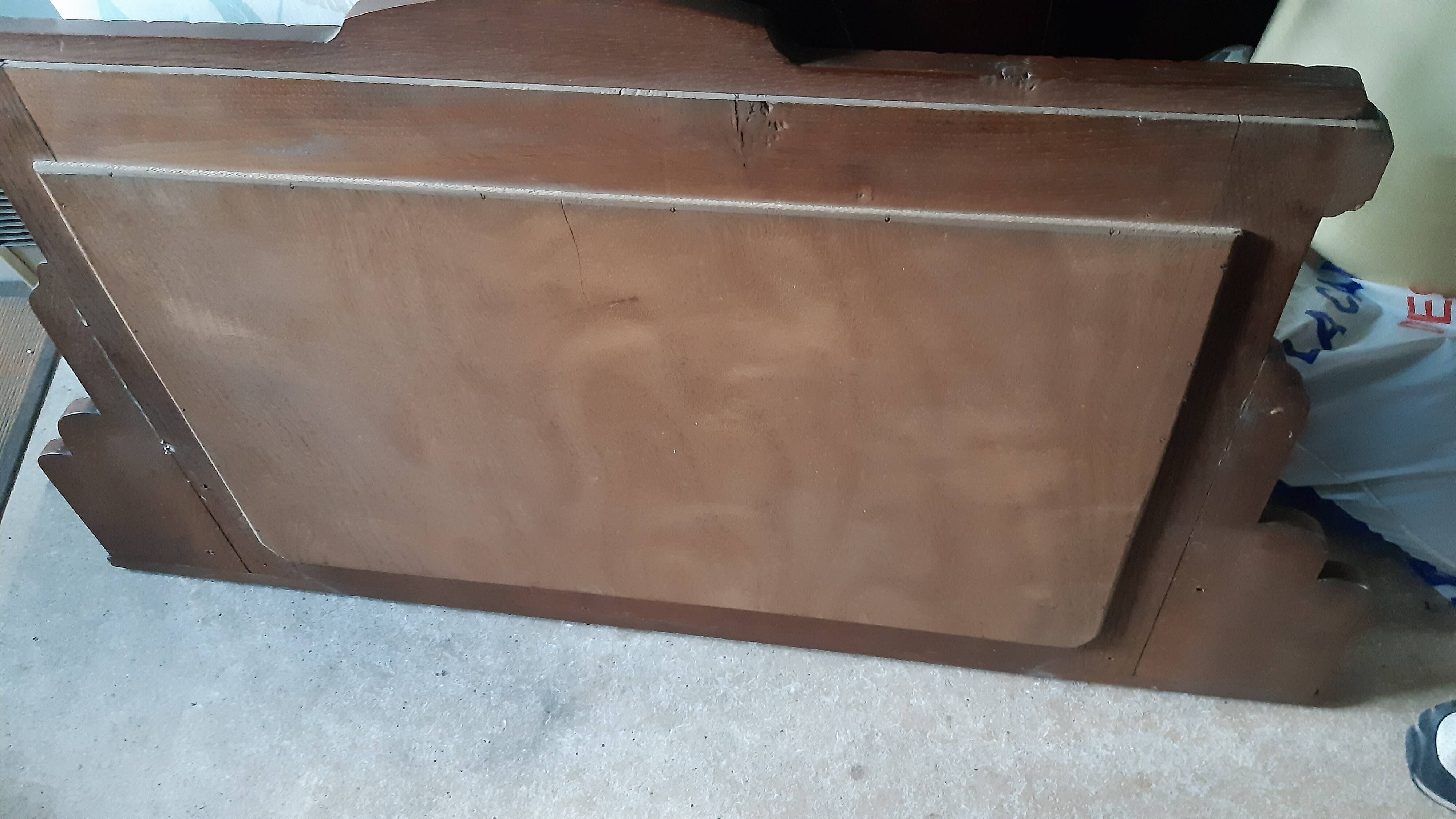 Art deco golden oak mirror