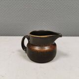 Pot à crème en glaçure fourrure de lièvre, danois et des années 1970-80.