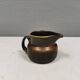 Very nice cream jug in hare fur glaze, Danish and from the 1970-80s.