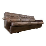 Vintage Danish leather canapé 'Madsen & Schubell' in brown