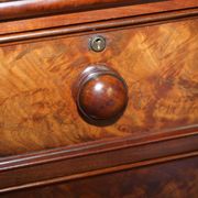 Victorian commode in flame wood with four drawers