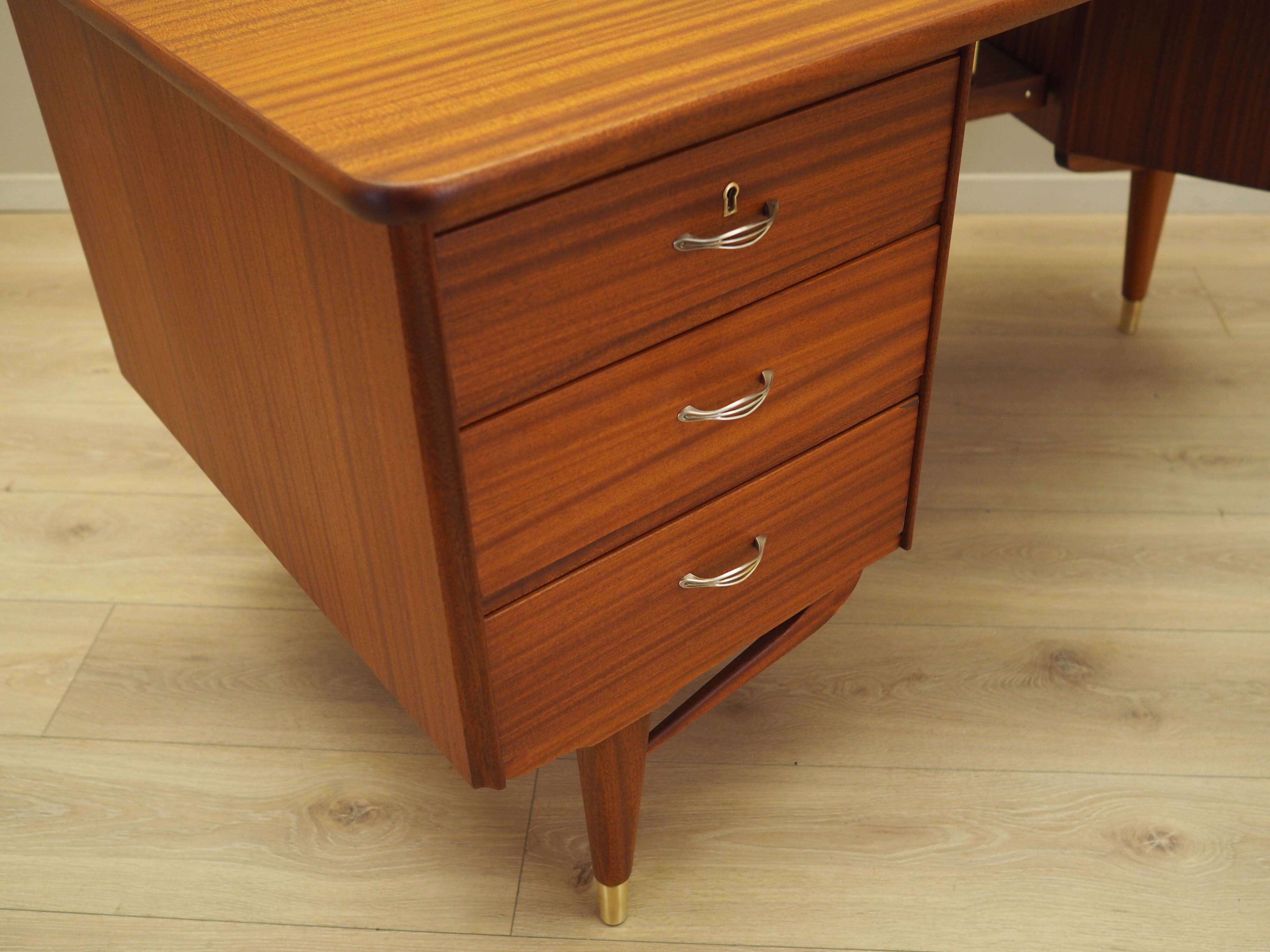 Mahogany desk, Norwegian design, 1960s, production: Sola Møbler