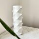 Vintage Bisque Porcelain Op Art Spike 501 Vase by Scherzer, Space Age 1970s