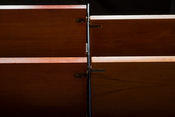 Étagère murale modulaire en teck par Nils Strinning pour corde, années 1960, ensemble de 29