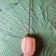 Art Deco pendant lamp in pink glass