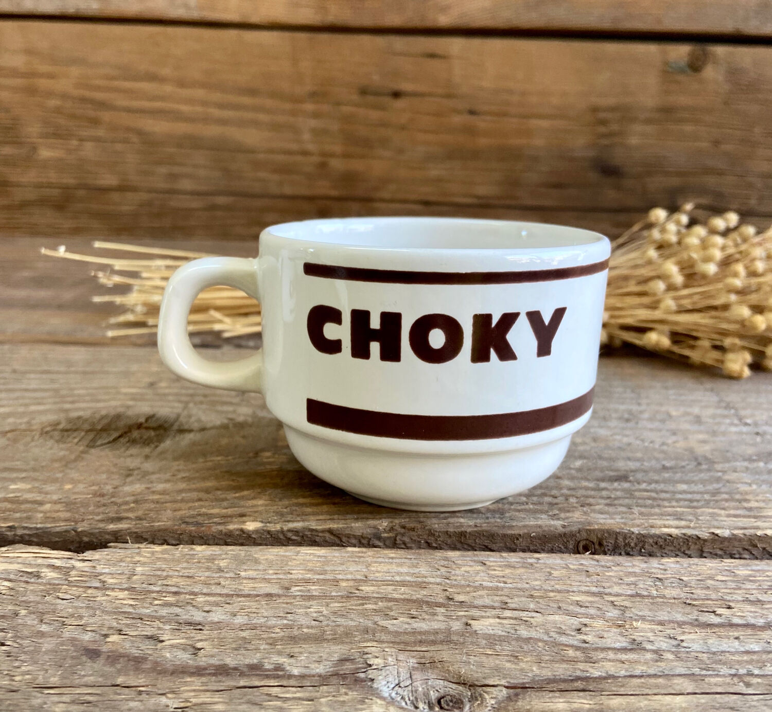 3 vintage choky cups