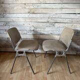 Pair of stackable chairs by Giancarlo Piretti for Castelli
