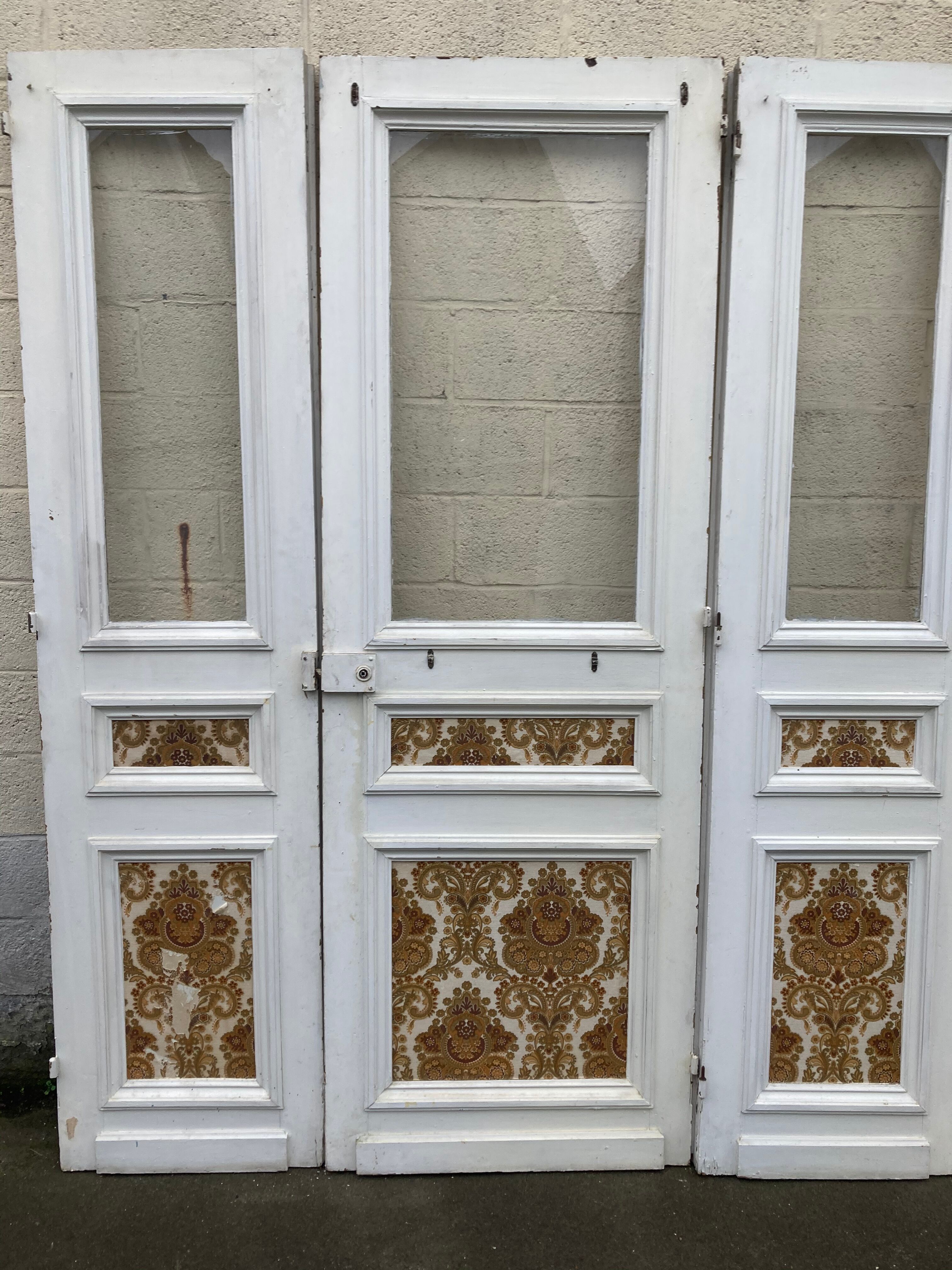 Series of three glass doors