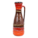 Fat lava vase Carstens west germany red orange drip glaze 6013-30