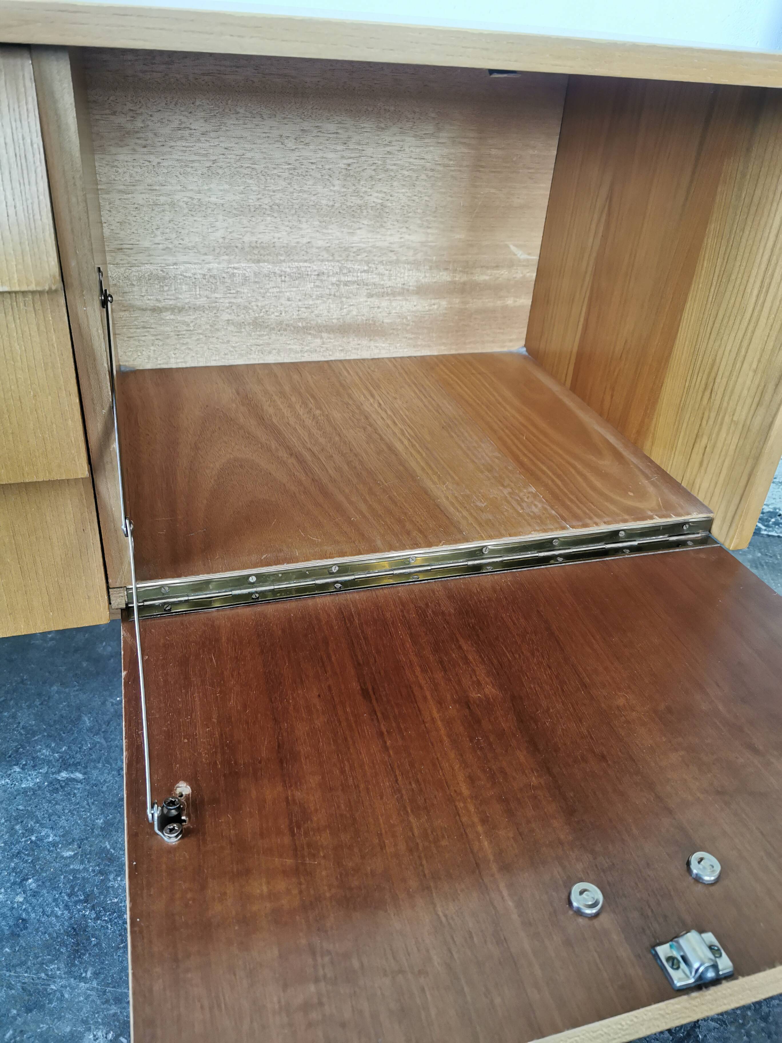 Small vintage blond wood sideboard