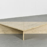 Large travertine coffee table