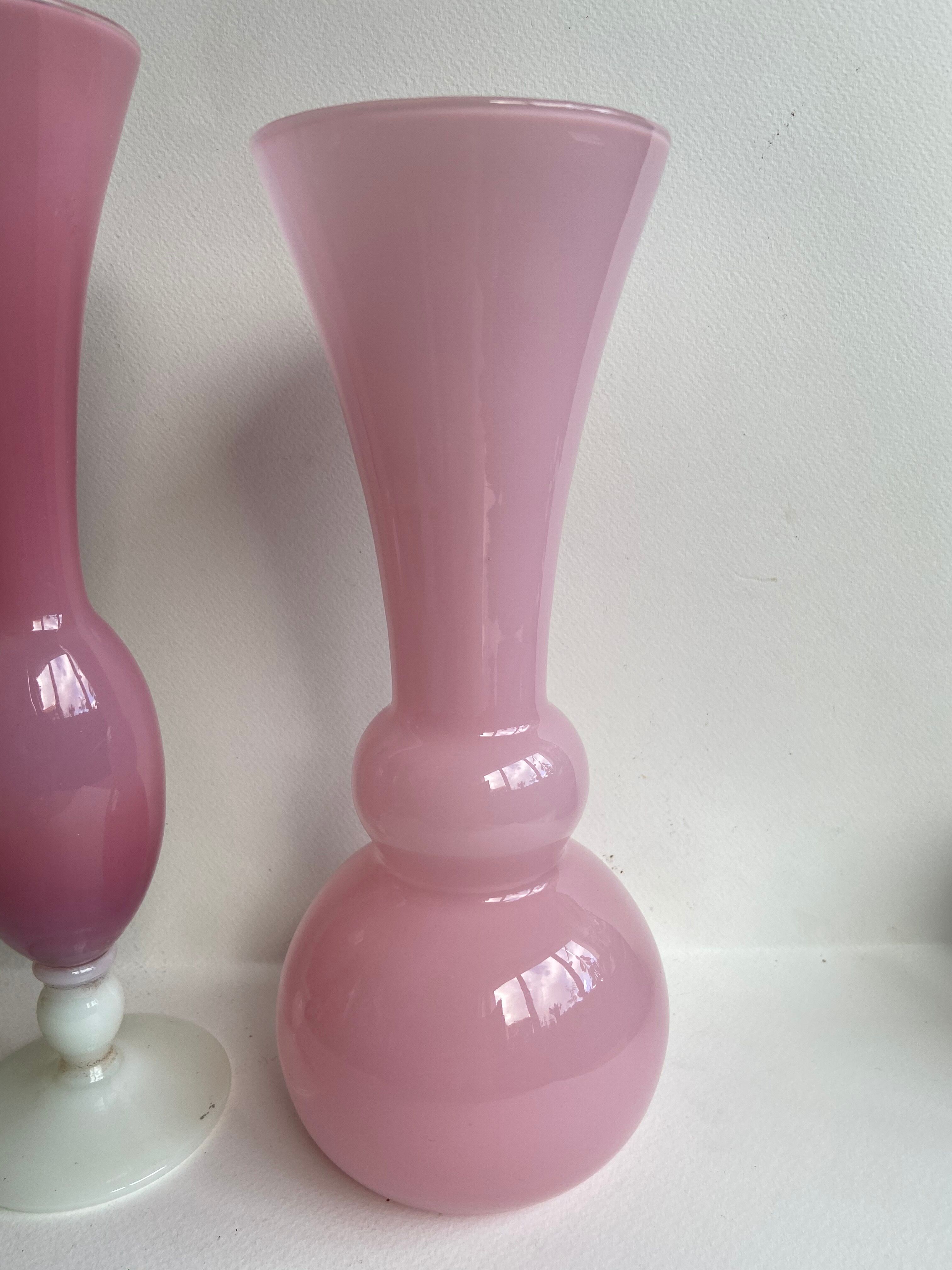 Pair of opalin vases