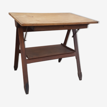 Table à dessin bois et métal vintage