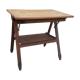 Drawing table wood and vintage metal
