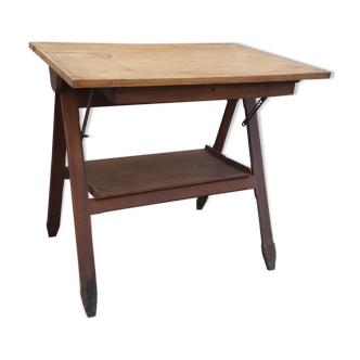 Table à dessin bois et métal vintage