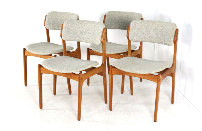 Ensemble de 4 chaises Erik Buch pour O.D. Møbler modèle 49 'Bur'