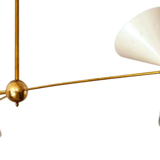 Asymmetrical chandelier butterfly white and gold