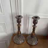 Brass candle holders set of 2