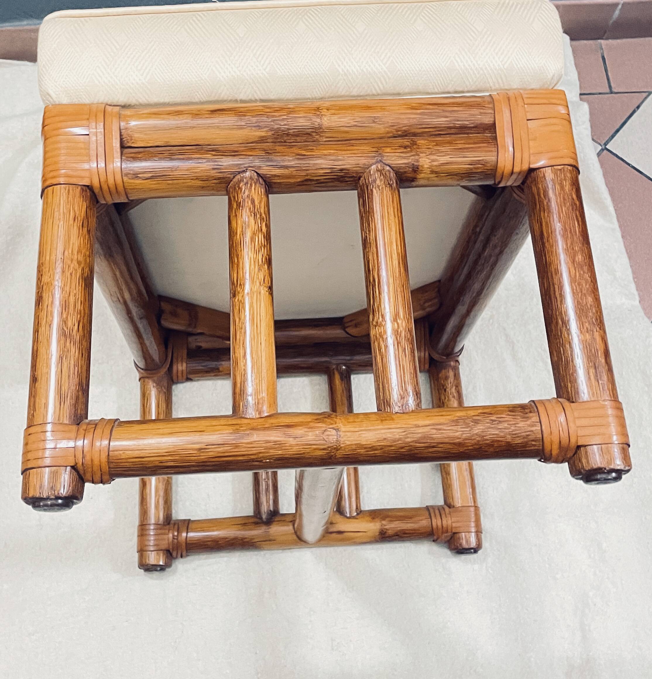 Ottoman bambou vintage