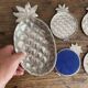 Set of pineapple coasters Silea silver-plated, 1970s