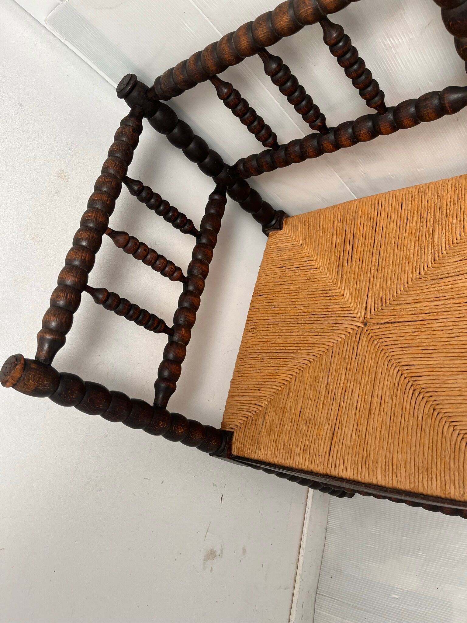 Corner chair wood turned vintage years 50-60