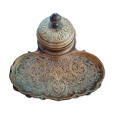 Old bronze inkwell