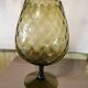 Vase tulipe vintage verre ambré