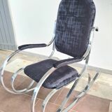 Italian Chrome Rocking Chairs