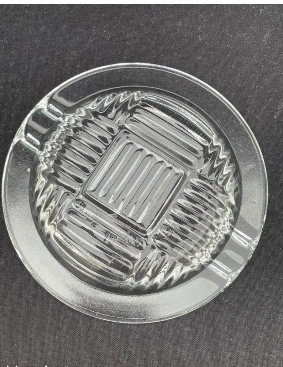 2 art deco glass ashtrays