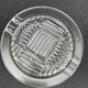 2 art deco glass ashtrays
