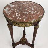 Side table Napoleon III wooden decorated with bronze