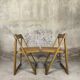 Pair of vintage folding wooden chairs by Aldo Jacober