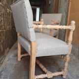 Pair of Louis XIII style armchairs