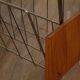 Scandinavian vintage magazine door in teak and metal 1960
