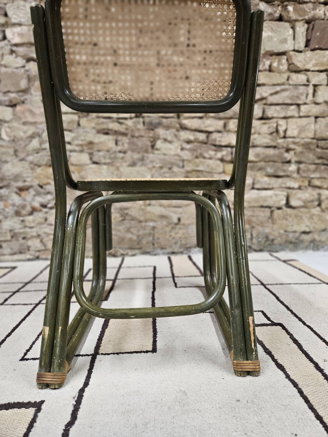 Chaise bambou canage style Breuer 1980"