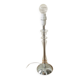 Translucent candle holder lamp base