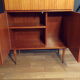 Vintage teak and leather secretary