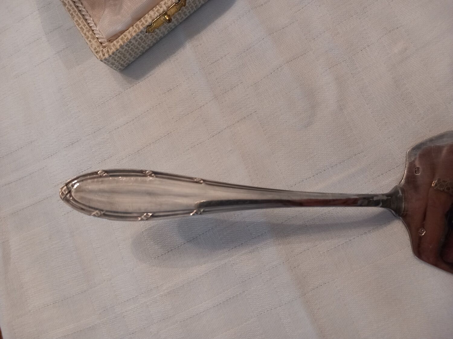 Pie shovel, silver metal