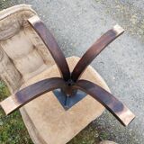 Set of 4 70s velvet bucket chairs