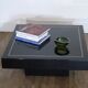 Coffee table in black lacquer 1970