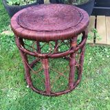 Wicker side table